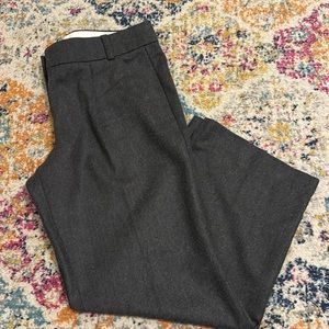 Grey 12P petite LOFT pleated trouser, work pants, with belt loops and pockets